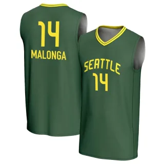Men's Seattle Storm Dominique Malonga Replica Green Lightweight Jersey