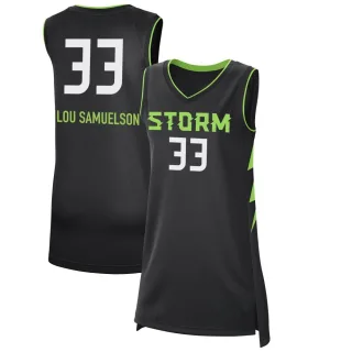 Women's Seattle Storm Katie Lou Samuelson Black 2024 Rebel Edition Jersey
